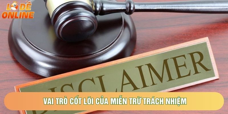 Vai trò cốt lõi của miễn trừ trách nhiệm Vai trò cốt lõi của miễn trừ trách nhiệm